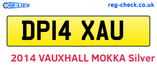 DP14XAU are the vehicle registration plates.
