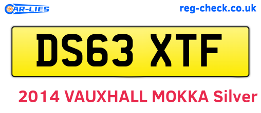 DS63XTF are the vehicle registration plates.