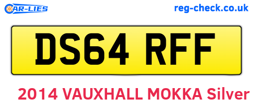 DS64RFF are the vehicle registration plates.