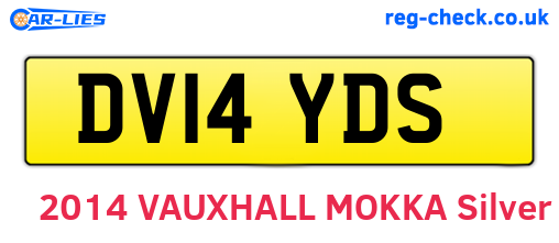 DV14YDS are the vehicle registration plates.