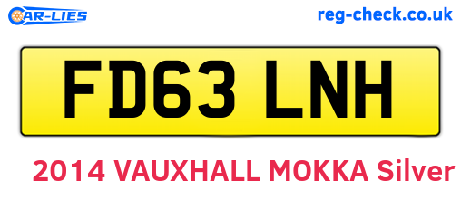 FD63LNH are the vehicle registration plates.