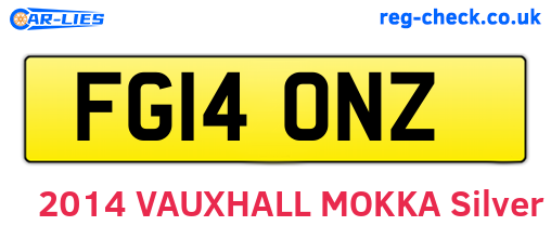 FG14ONZ are the vehicle registration plates.