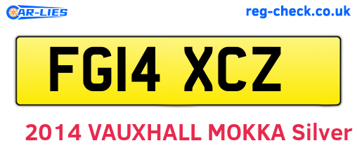 FG14XCZ are the vehicle registration plates.