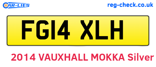 FG14XLH are the vehicle registration plates.