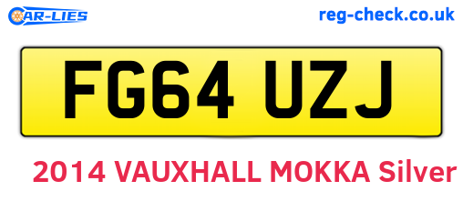 FG64UZJ are the vehicle registration plates.