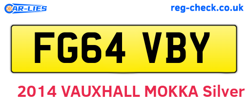 FG64VBY are the vehicle registration plates.