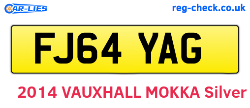FJ64YAG are the vehicle registration plates.