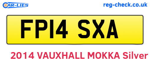 FP14SXA are the vehicle registration plates.