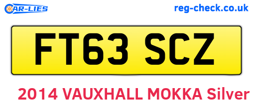 FT63SCZ are the vehicle registration plates.