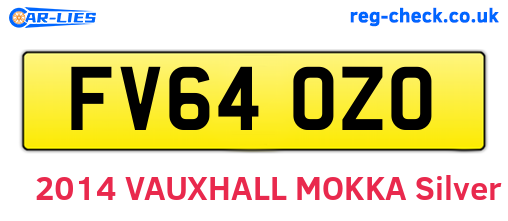 FV64OZO are the vehicle registration plates.