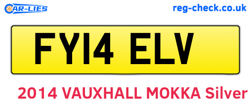 FY14ELV are the vehicle registration plates.