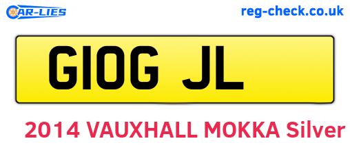 G10GJL are the vehicle registration plates.