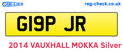 G19PJR are the vehicle registration plates.