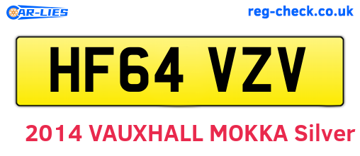 HF64VZV are the vehicle registration plates.