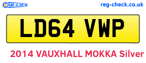 LD64VWP are the vehicle registration plates.
