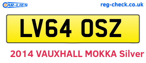 LV64OSZ are the vehicle registration plates.