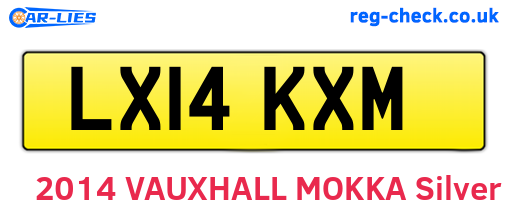 LX14KXM are the vehicle registration plates.