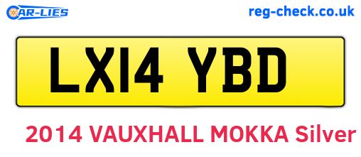 LX14YBD are the vehicle registration plates.