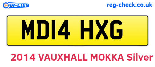 MD14HXG are the vehicle registration plates.