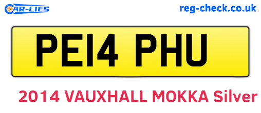 PE14PHU are the vehicle registration plates.