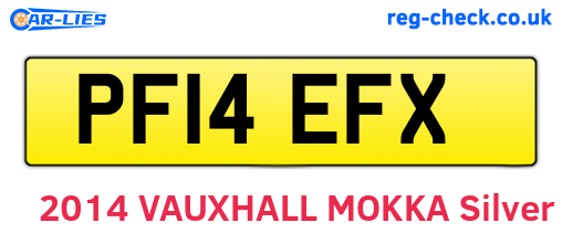 PF14EFX are the vehicle registration plates.