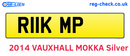 R11KMP are the vehicle registration plates.