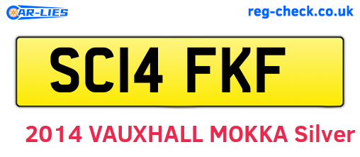 SC14FKF are the vehicle registration plates.