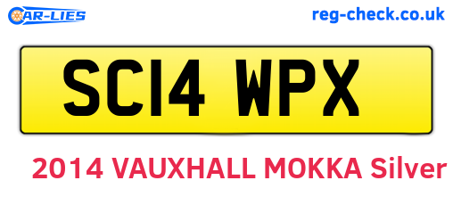 SC14WPX are the vehicle registration plates.