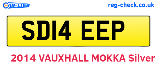 SD14EEP are the vehicle registration plates.