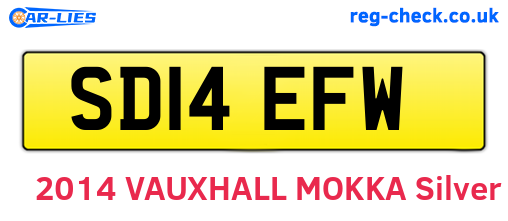 SD14EFW are the vehicle registration plates.