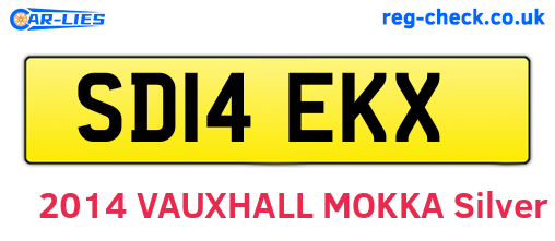 SD14EKX are the vehicle registration plates.