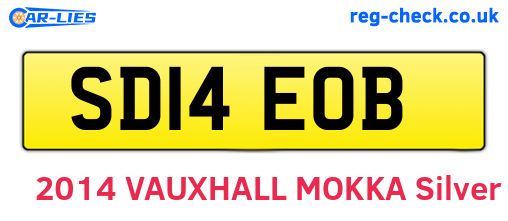 SD14EOB are the vehicle registration plates.