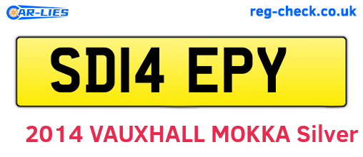 SD14EPY are the vehicle registration plates.