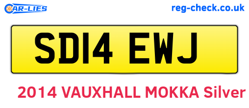 SD14EWJ are the vehicle registration plates.