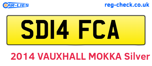 SD14FCA are the vehicle registration plates.
