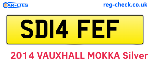 SD14FEF are the vehicle registration plates.