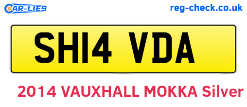 SH14VDA are the vehicle registration plates.