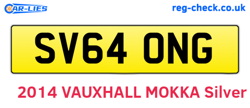 SV64ONG are the vehicle registration plates.