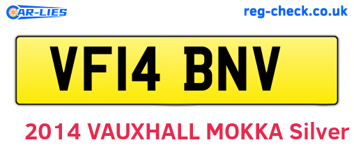 VF14BNV are the vehicle registration plates.