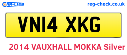 VN14XKG are the vehicle registration plates.