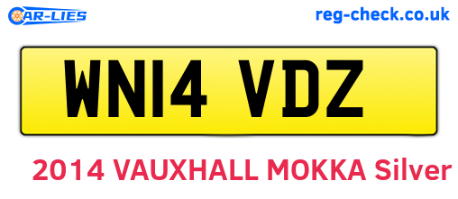 WN14VDZ are the vehicle registration plates.
