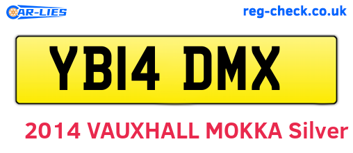 YB14DMX are the vehicle registration plates.