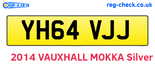 YH64VJJ are the vehicle registration plates.