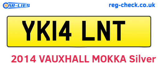 YK14LNT are the vehicle registration plates.