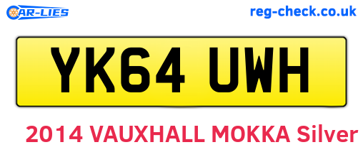YK64UWH are the vehicle registration plates.