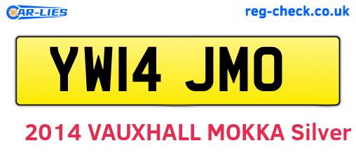YW14JMO are the vehicle registration plates.