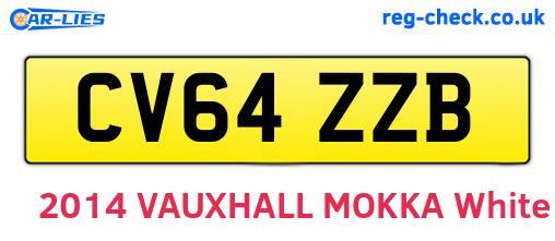 CV64ZZB are the vehicle registration plates.