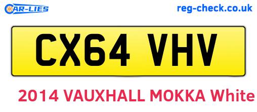 CX64VHV are the vehicle registration plates.