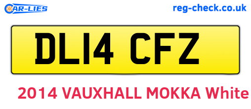 DL14CFZ are the vehicle registration plates.