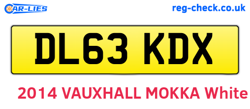 DL63KDX are the vehicle registration plates.